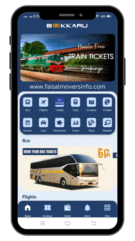 step 3 - click on bus icon - bookkaru mobile