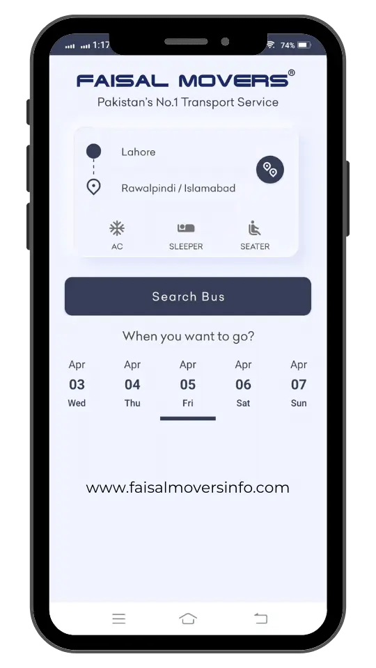 step 4 - choose your destination - faisal movers app