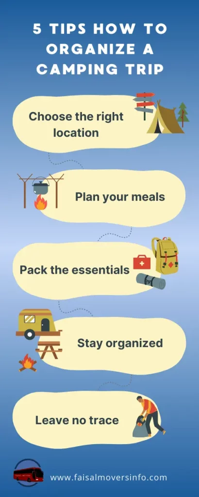 tips how to organize a camping trip