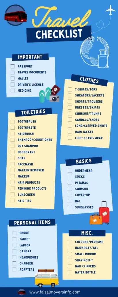 travel checklist