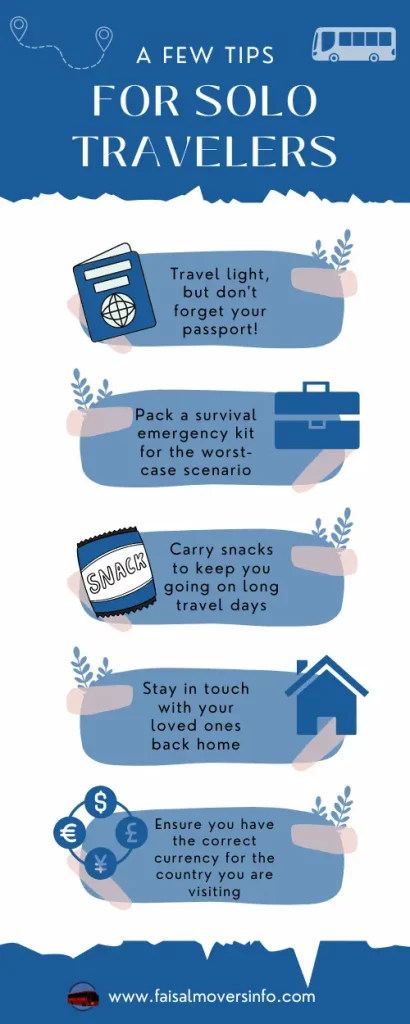 infographic a few tips for solo travelers