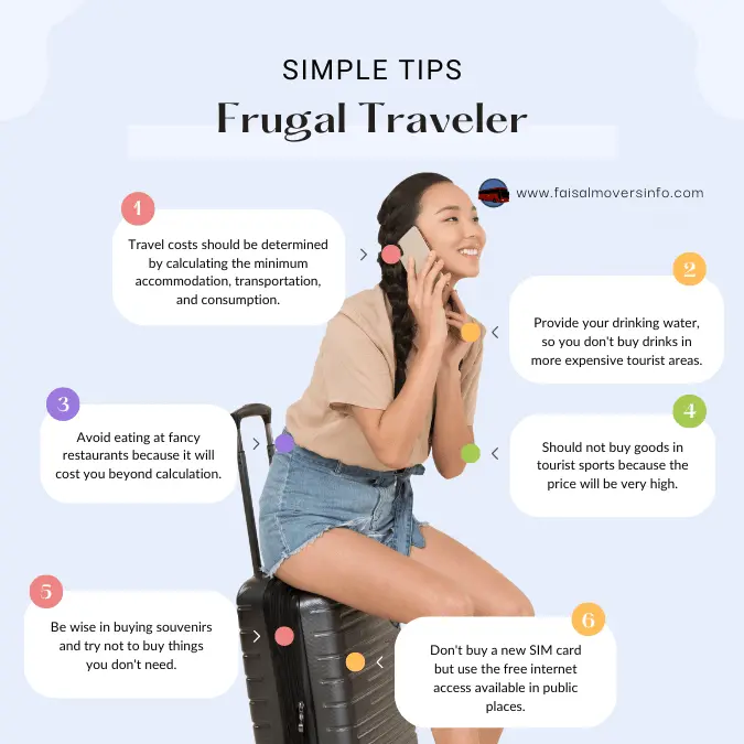 infographic simple tips for frugal traveler