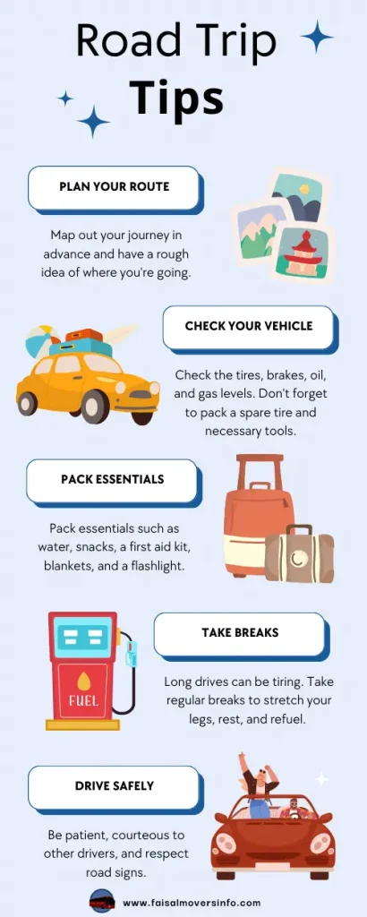 road trip tips infographic