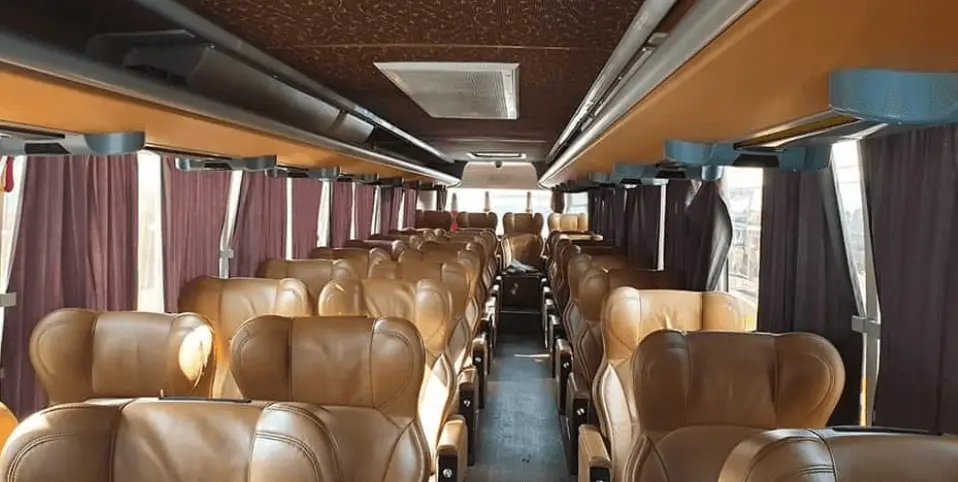 business class bus interior