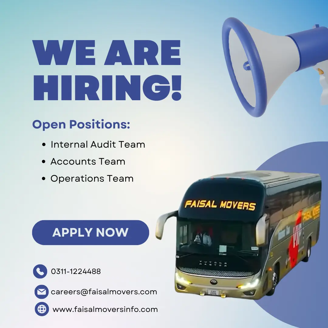 faisal movers jobs in lahore, islamabad, and multan - infographic